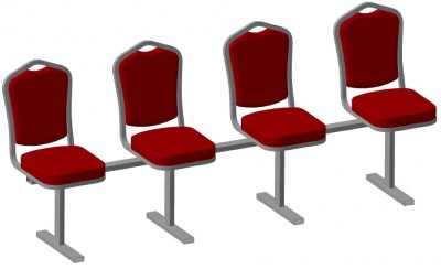 Секция банкетных стулья на единой базе